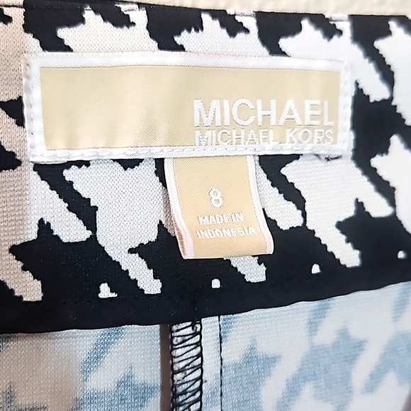 MICHAEL Michael Kors Houndstooth Knit Zipper Front Pencil Skirt Size 8 - Picture 6 of 11